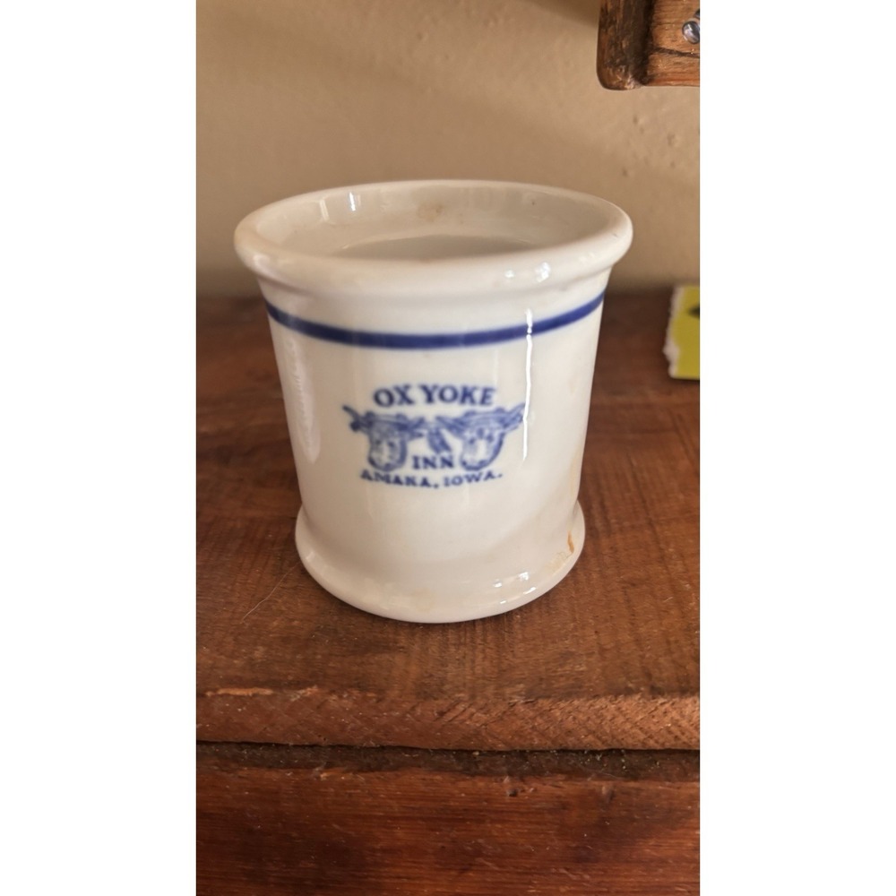 Restaurant Ware Candle It Shot Glass  Ox Yoke Inn Amana Iowa Walker China 1950s